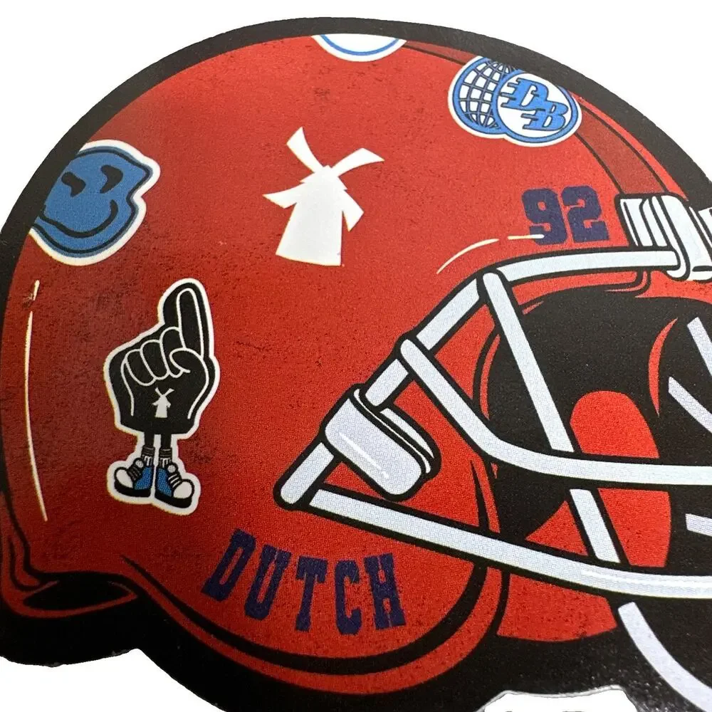 Dutch Bros September 8th 2026 Red Football Helmet Sticker New